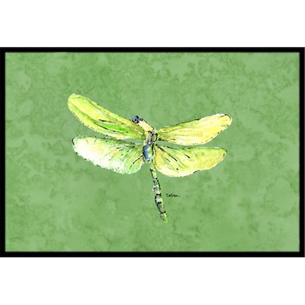 Carolines Treasures 24 x 36 in. Dragonfly On Avacado Indoor Or Outdoor Doormat CA77717 - main